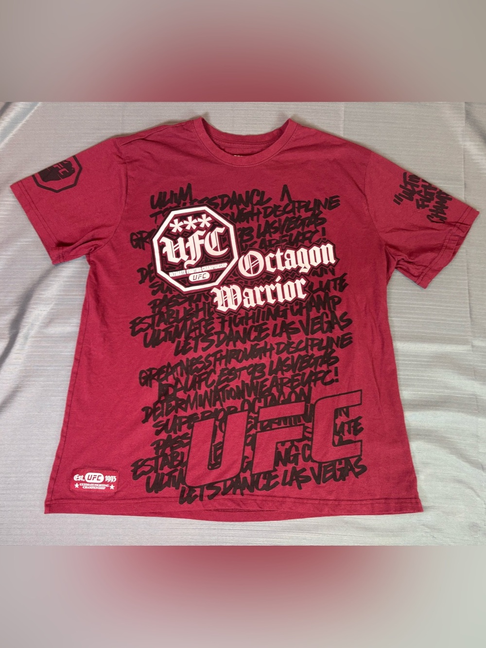 UFC Octagon Warrior Est 1993 Graphic T Shirt Red Men’s XL MMA